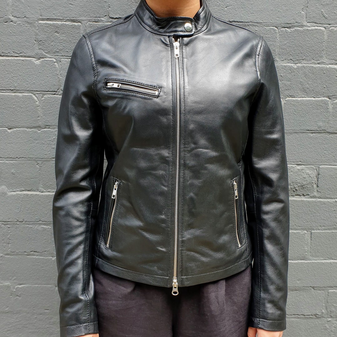 Classic Racer Leather Jacket / Single Riders Leather Jacket