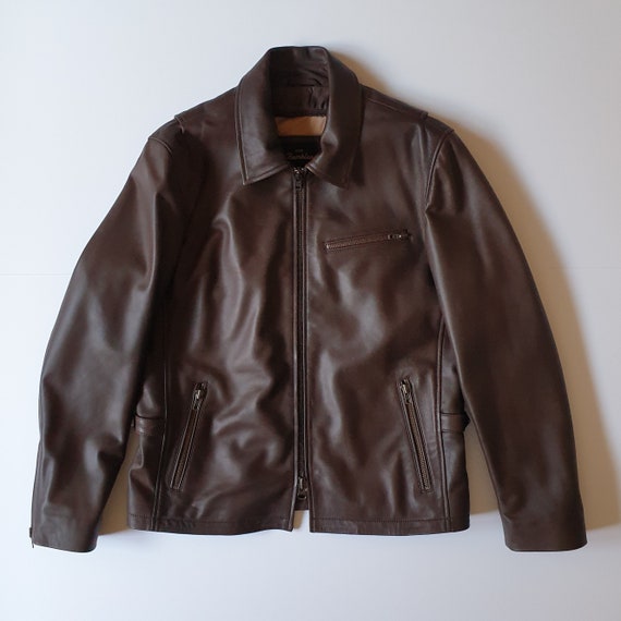 Classic Collared Racer / Genuine Sheep Nappa Leather Jacket - Etsy