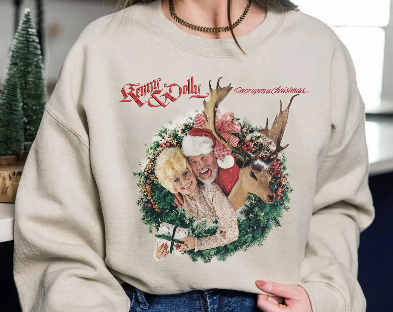 Discover Kenny & Dolly Christmas Sweatshirt, Holly Dolly Christmas Sweatshirt Cowboy Have A Holly Dolly Xmas