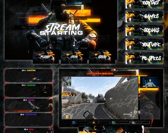 Black Ops 6 Animated Twitch Stream Package Overlay, Panels, Alerts, Screens