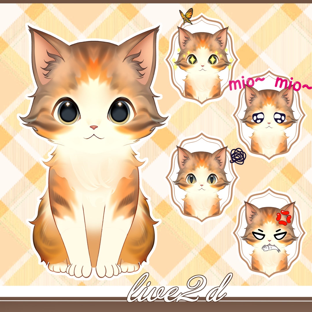 Cat Vtuber Model Anime Cats Live2d Avatar Customizable Etsy Australia
