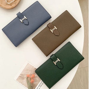 Womens Mens Premium Oil Wax Genuine Leather Long Wallet