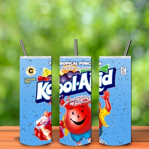 Tropical Punch Kool-aid 20oz Straight Tumbler Sublimation Design, High Resolution PNG