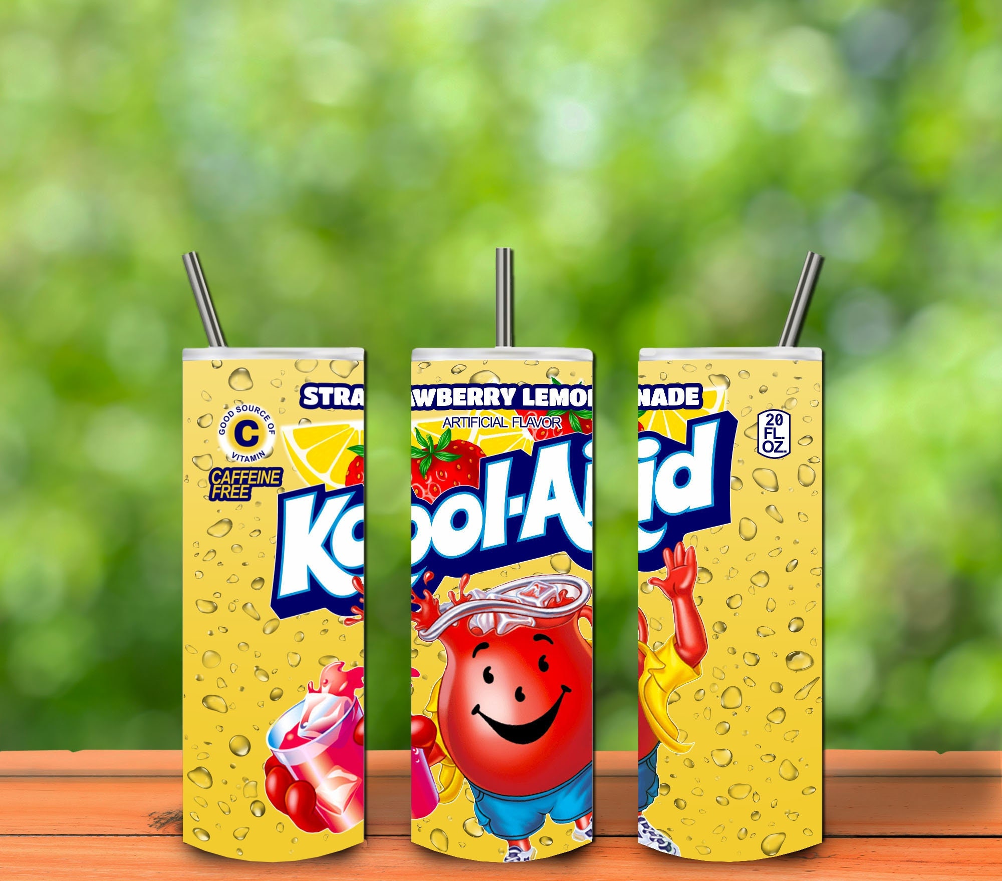 Strawberry Lemonade Koolaid 20oz Straight Tumbler Sublimation Etsy