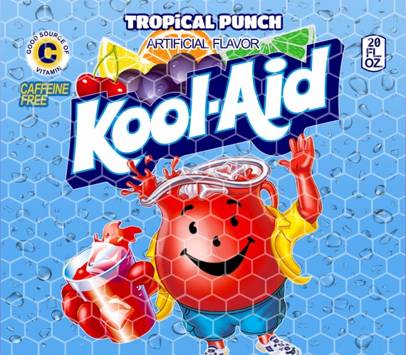 Tropical Punch Kool-aid 20oz Straight Tumbler Sublimation Design