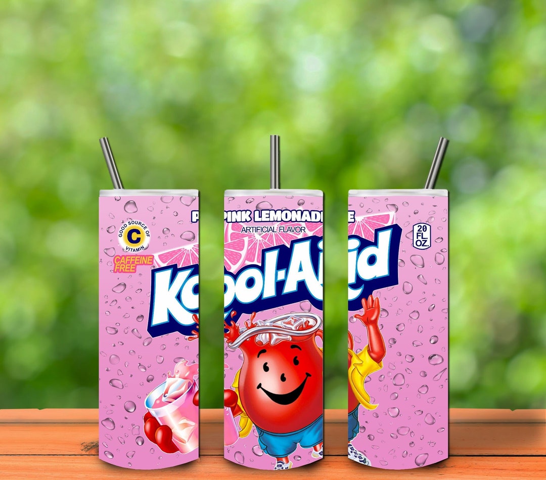 Pink Lemonade Koolaid 20oz Straight Tumbler Sublimation Design, High