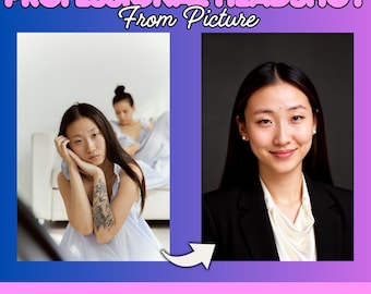 Business Portrait Digital Headshot | Custom Resume Profile Image | Career Avatar Professional Download