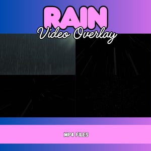 Stormy Weather Cinematic Overlays | Animated Rain Background Video | Professional MP4 MOV Loop Digital