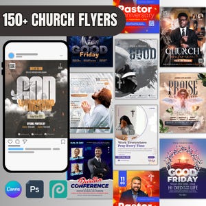Church Flyer Template | Personalized Ministry Graphics | Pastor Promotion | Religious Conference | Worship Program