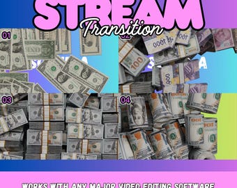 Nakładka z spadającą gotówką | Plik WEBM Transparent Money | Zasób wideo do streamowania