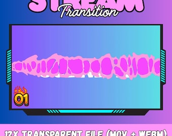Animated Cartoon Stream Transitions | Smooth Scene Switches | Video Overlay Stinger Creator Pack