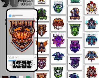 Editable Mascot Logo | Customizable Athletic Team | Esports Gamers | Twitch Graphics | Vector Design