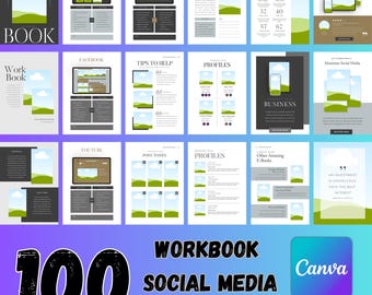 Entrepreneur Branding Workbook | Editable Social Media Marketing Template | Digital Design Strategy Guide