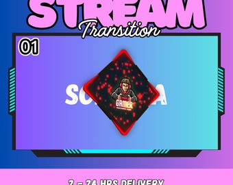 Custom Animated Stinger Transition | Professional Gamer Stream Overlay (2-24 Hrs Delivery)