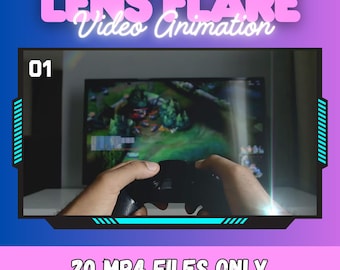 Cinematic Lens Flare Video Overlays | Realistic Light Leaks MP4 Animation (Digital Download)