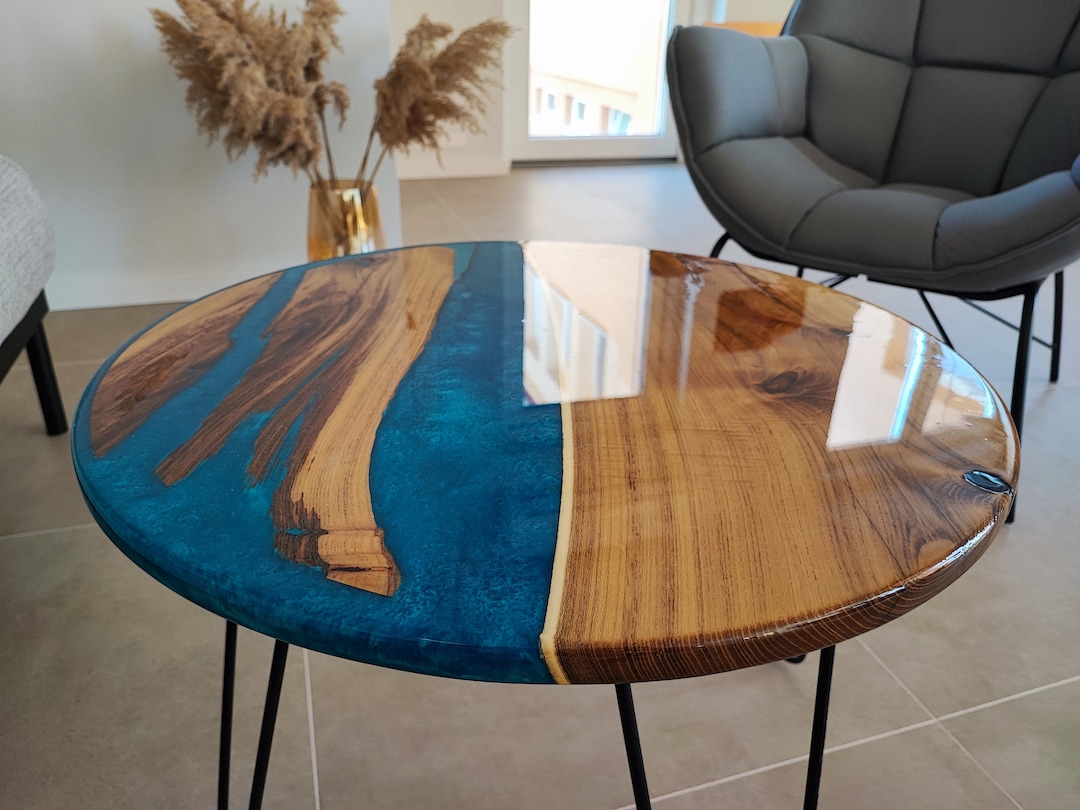 EPOXY-WOODEN Coffee Table, Customizable, 100% Handmade - Etsy