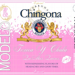Chingona Modelo 20oz Tumbler Trim to size 8.5”x11” Digital Print