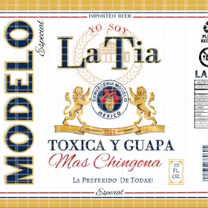 La Tia Chingona Modelo Toxica 20oz impresión digital sublimación 8.5&quot;x11&quot; Trimble