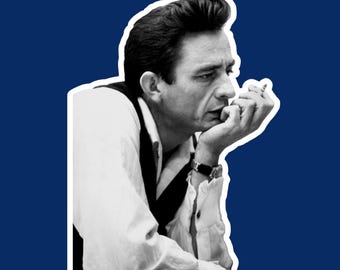Johnny Cash Die Cut Sticker Decal