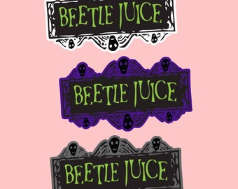 Beetlejuice Logo Sticker Decal