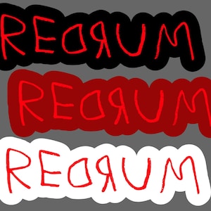 Redrum The Shining die cut sticker - waterproof