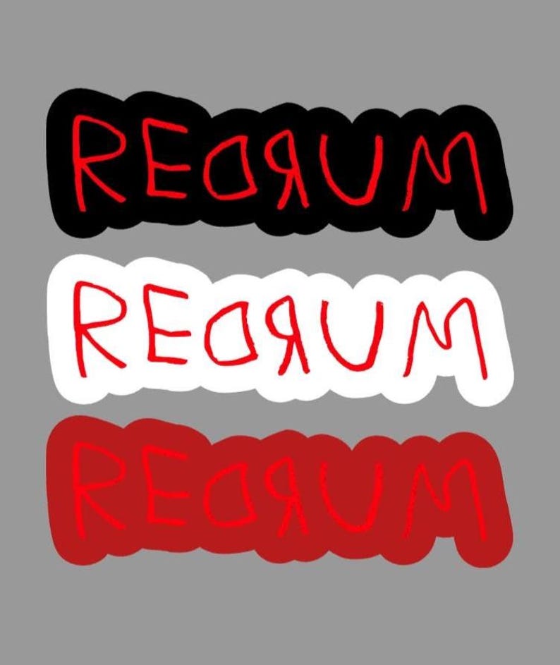 Redrum Transparent Background The Shining Redrum Die Cut Sticker Decal - Etsy