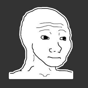 Wojak Die Cut Sticker Decal