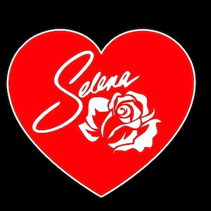 Selena Quintanilla Heart - die cut sticker