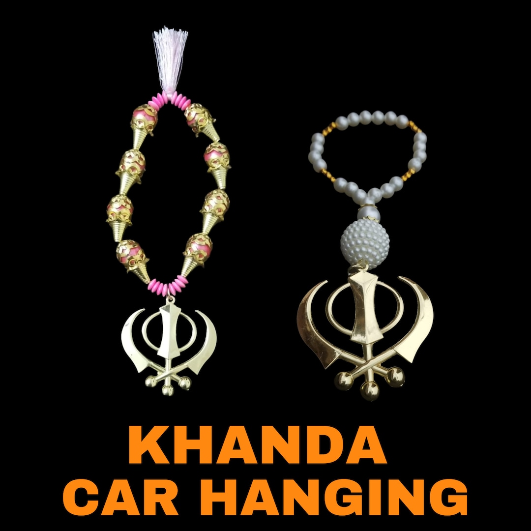 Khanda Car Hanging Punjabi Car Hanging Accessories Punjabi Etsy