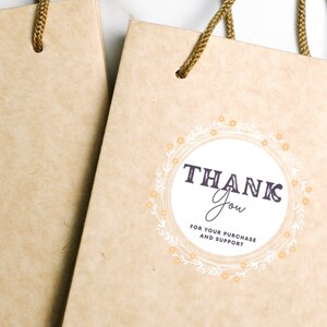Thank You For Your Purchase And Support Circle Label