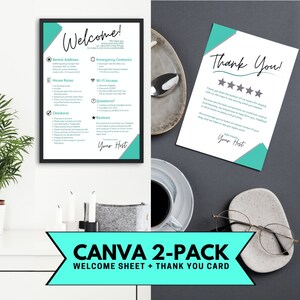 Szablon znaku powitalnego VRBO, znak hasła Wi-Fi do wydrukowania, książka powitalna Airbnb, zasady gospodarza, wynajem wakacyjny, wymeldowanie, znak Airbnb