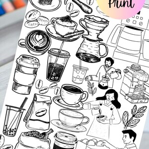 25 Pages of Fun Relaxation Coloring Pages and Transform Stress into Artful Bliss Suitable for Kids and Adults Available in Digital Download