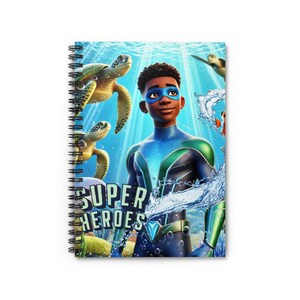 Aquatic Telepathy Boy Spiral Notebook - Ruled Line