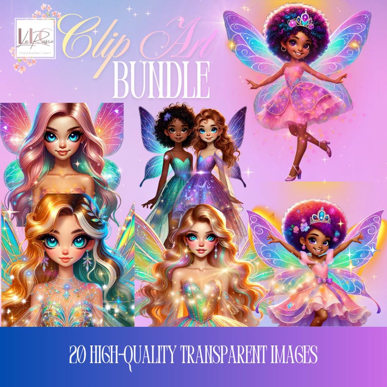 Fairy PNG Clipart Bundle: 20 Transparent Images (digital Download) - Etsy