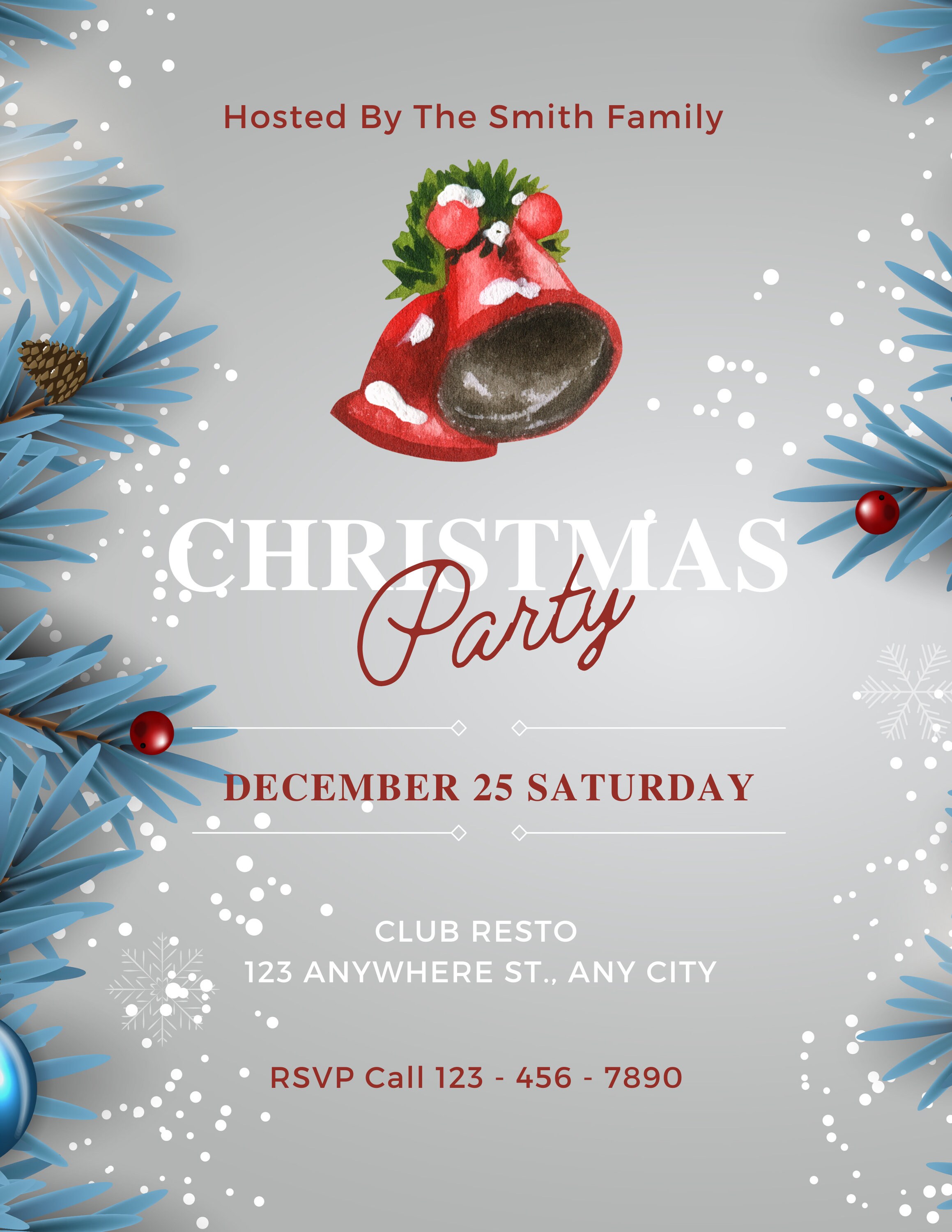 Variety Christmas Party Flyer Template Etsy Australia