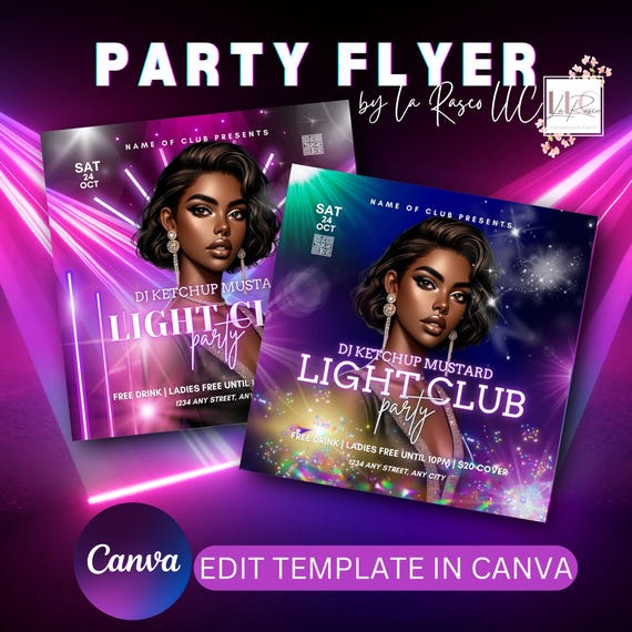 Club Party Invitation Background