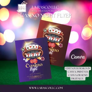 Sjabloon folder Casino-avond