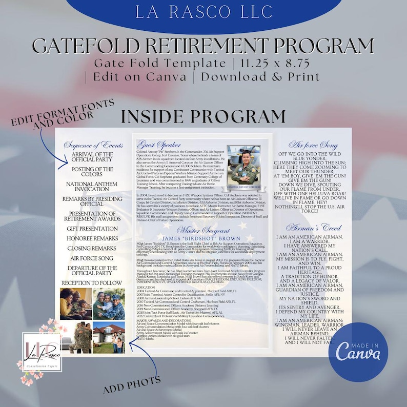 NEW Air Force Retirement Program | Gatefold Template - Etsy