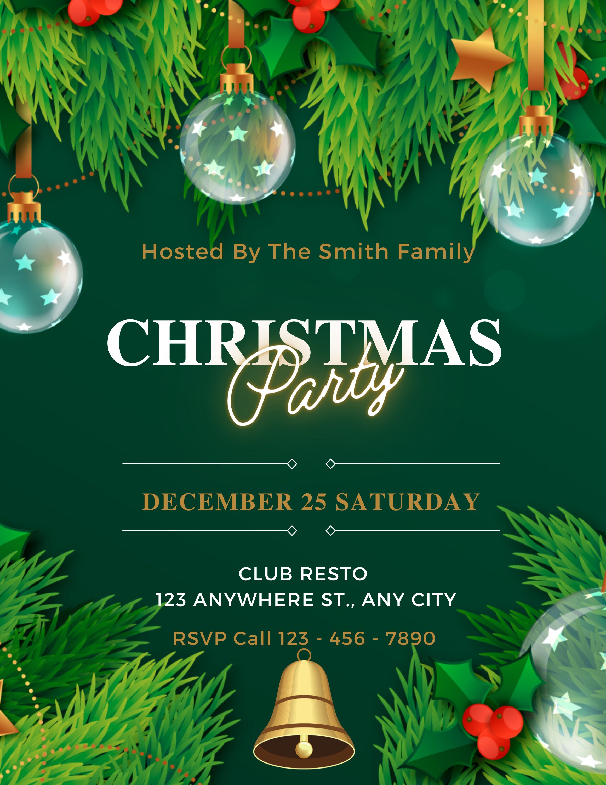 Variety Christmas Party Flyer Template Etsy Australia