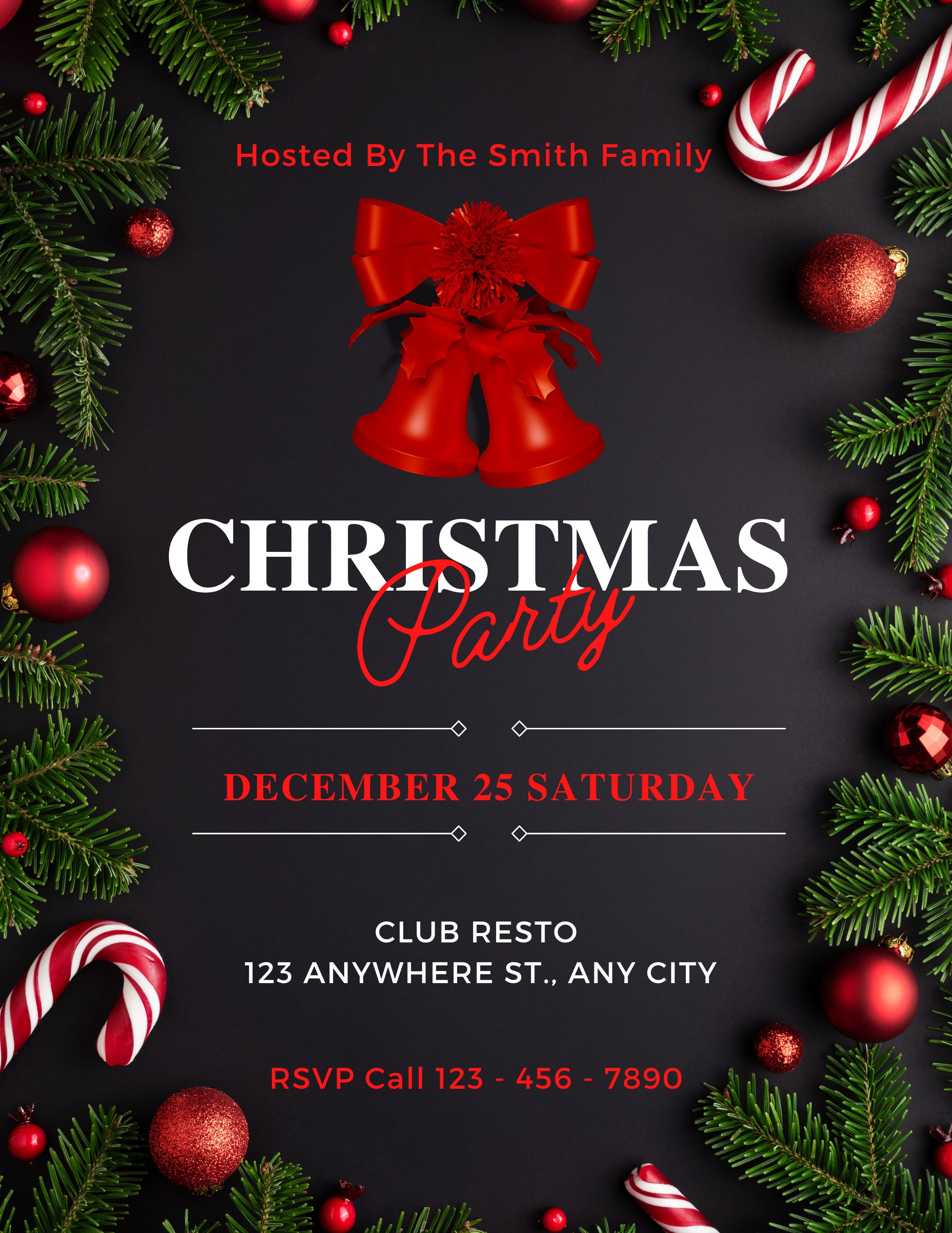 Variety Christmas Party Flyer Template Etsy Australia