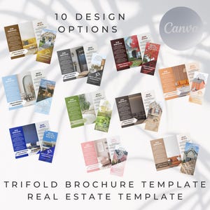 Real Estate Agency Trifold Brochure Pack (10 Designs)