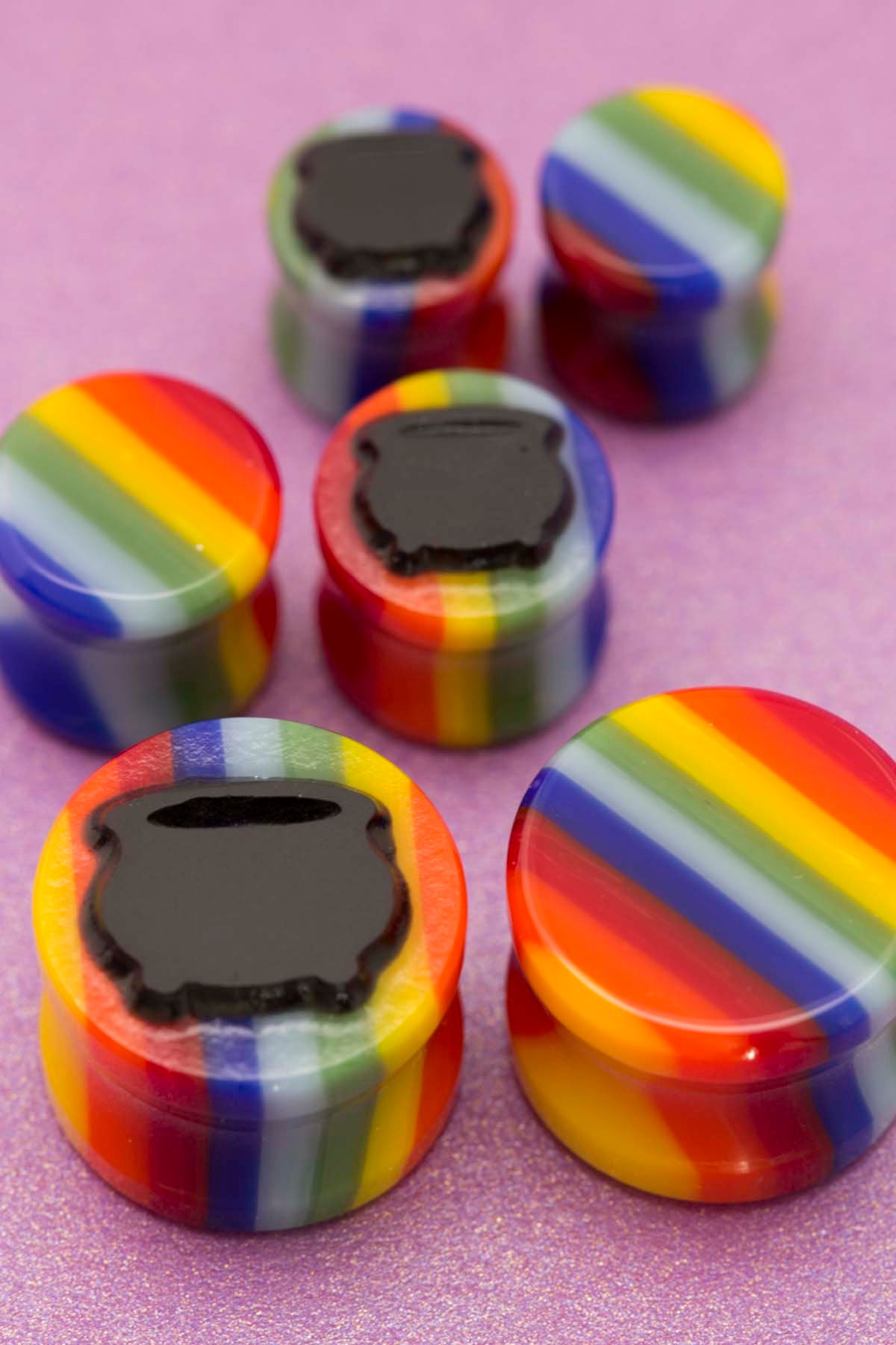 Gorilla Glass Pot o' Gold Glass Plugs - End of the Rainbow