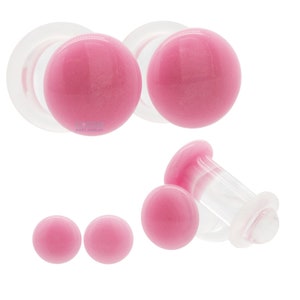 Gorilla Glass Color Front Plugs - Pink