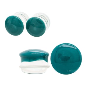 Gorilla Glass Color Front Plugs - Aqua