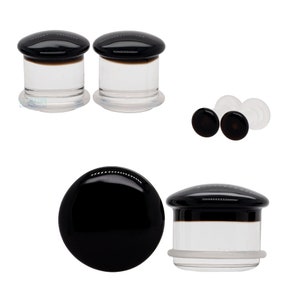 Gorilla Glass Color Front Plugs - Black
