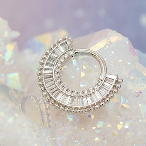 BVLA &quot;Wanderlust&quot; Hinge Ring in Gold with White CZ&#39;s