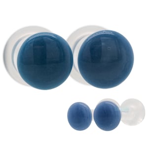 Gorilla Glass Color Front Plugs - Denim