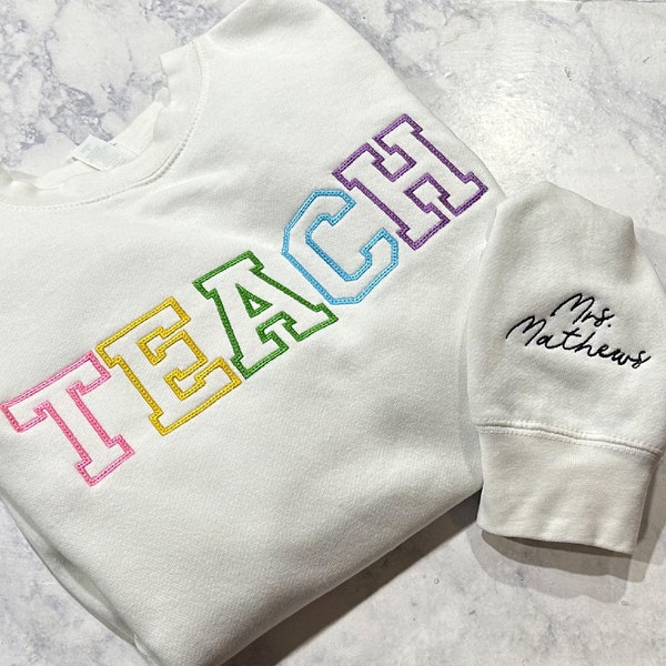 Teach Them Ribbed Graphic Crewneck