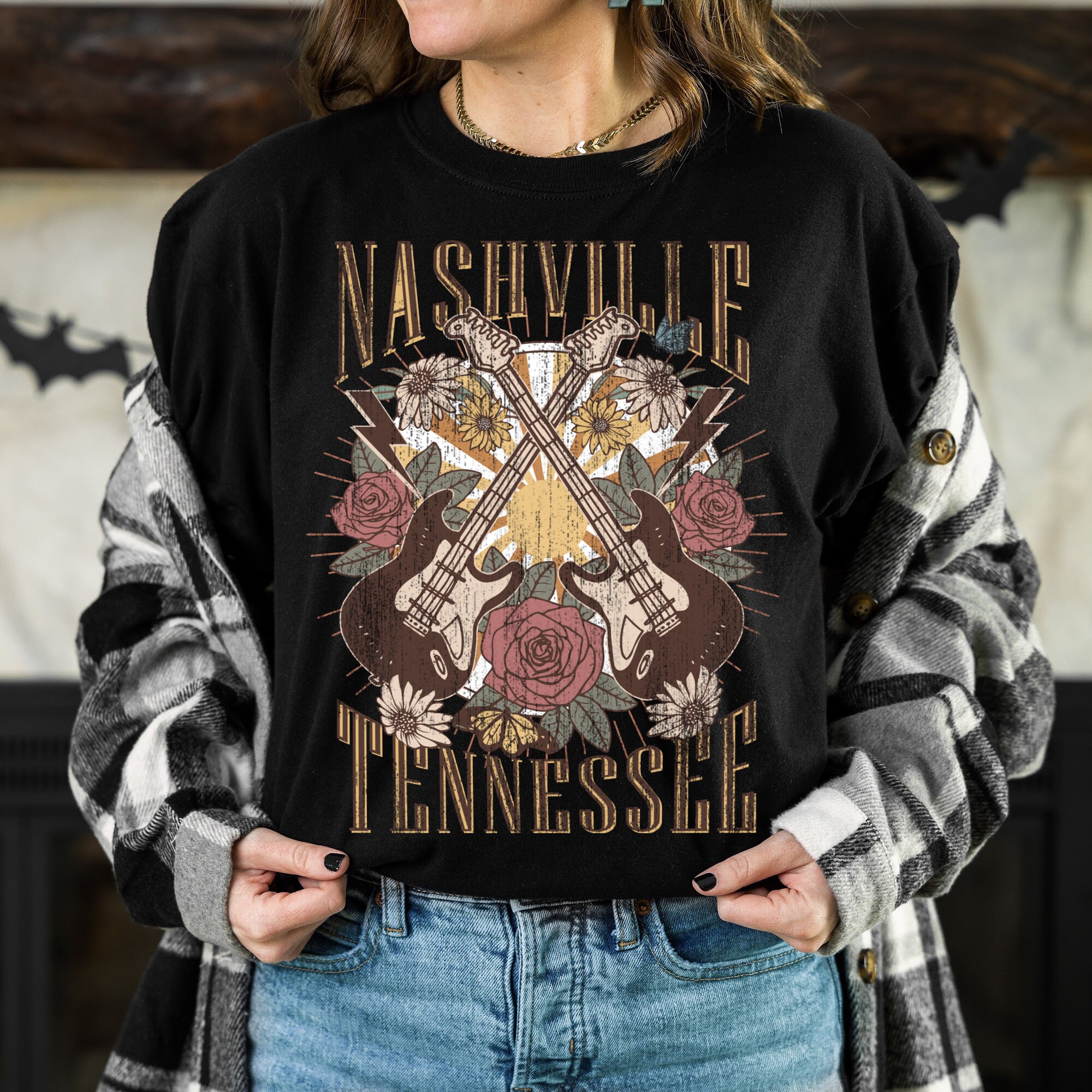 Discover Nashville Tennessee T-Shirt, Color Comfort Rock and Roll T-Shirt