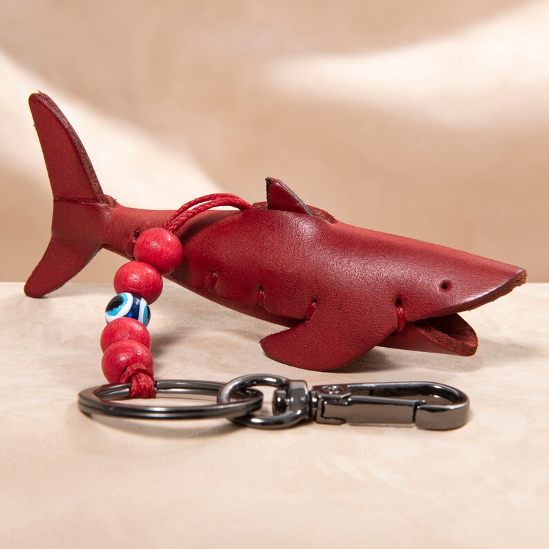 Baby Shark Keychain 5 Colors Leather / Handmade Key Chain Etsy